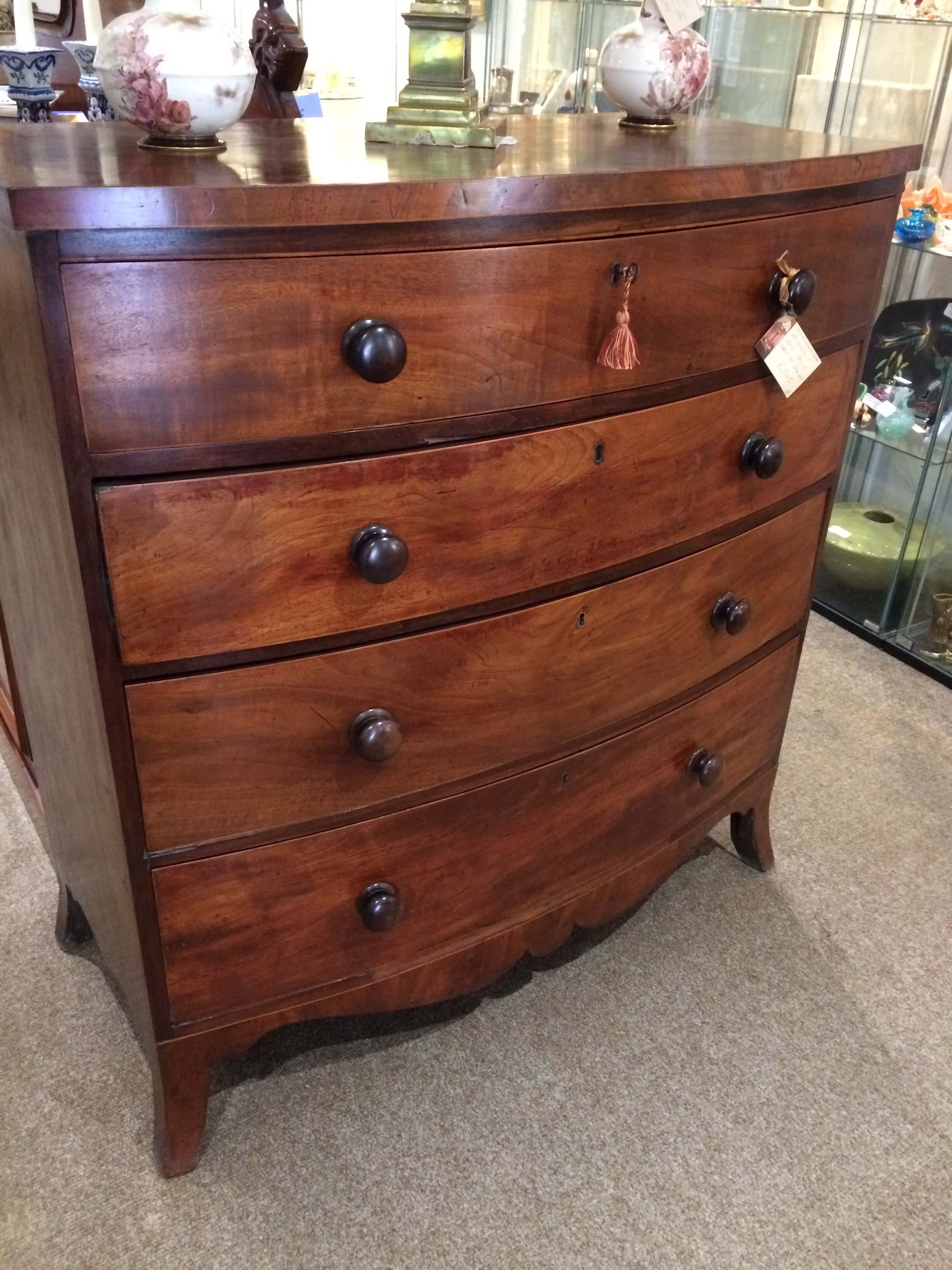 Mahogany Bow Front Chest of Drawers